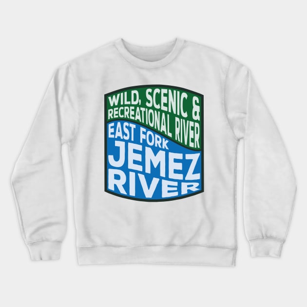 East Fork Jemez River Wild, Scenic and Recreational River wave Crewneck Sweatshirt by nylebuss